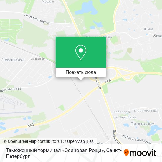 Карта Таможенный терминал «Осиновая Роща»