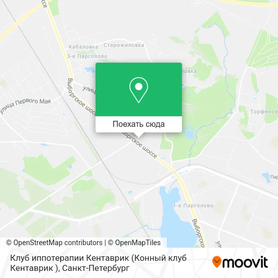 Карта Клуб иппотерапии  Кентаврик  (Конный клуб  Кентаврик )