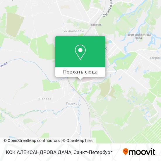 Карта КСК  АЛЕКСАНДРОВА ДАЧА