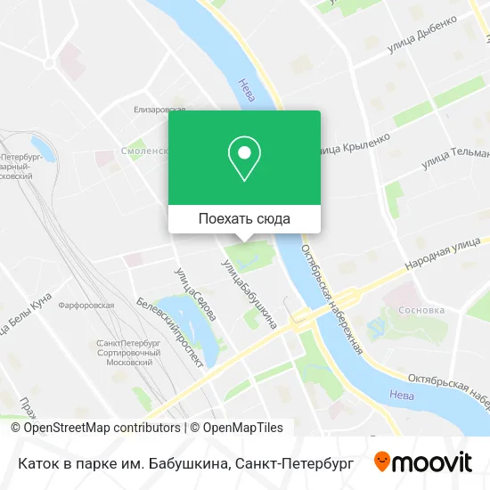 Карта Каток в парке им. Бабушкина