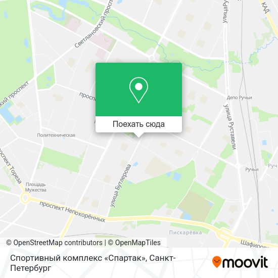 Карта Спортивный комплекс «Спартак»