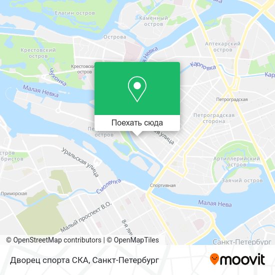 Карта Дворец спорта СКА