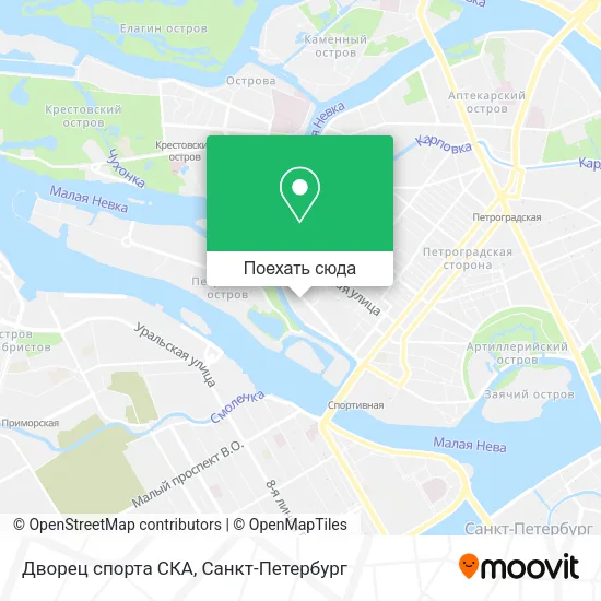 Карта Дворец спорта СКА