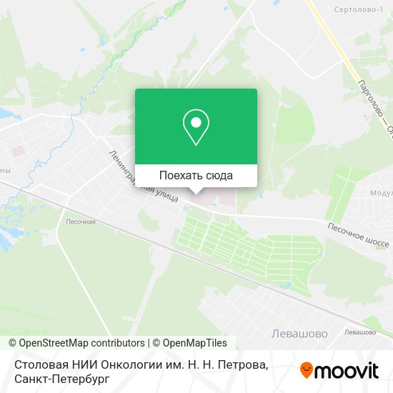 Карта Столовая НИИ Онкологии им. Н. Н. Петрова