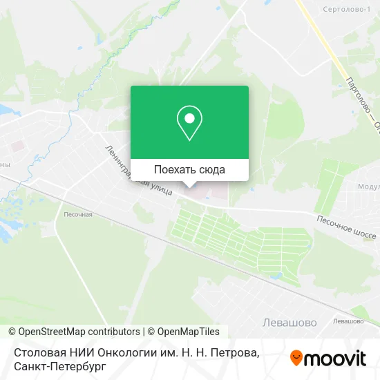 Карта Столовая НИИ Онкологии им. Н. Н. Петрова