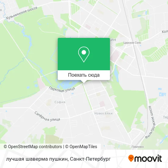 Карта лучшая шаверма пушкин
