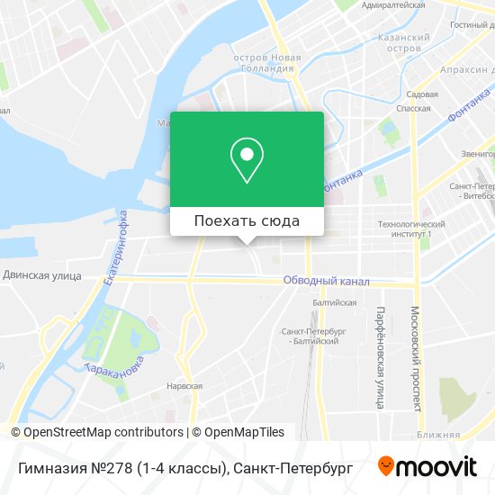 Карта Гимназия №278 (1-4 классы)