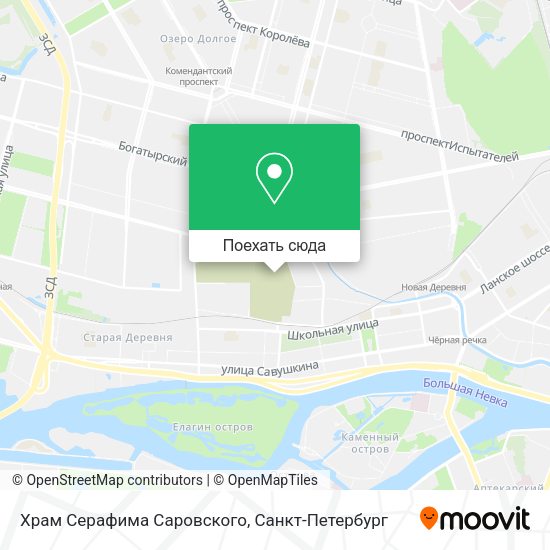 Карта Храм Серафима Саровского