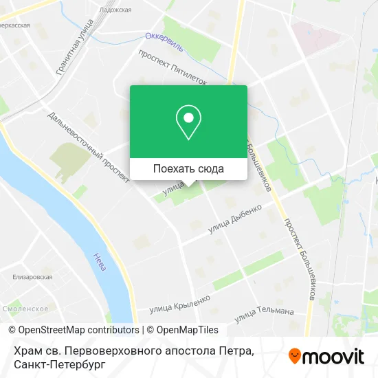 Карта Храм св. Первоверховного апостола Петра