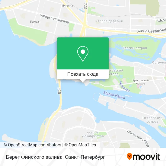 Карта Берег Финского залива
