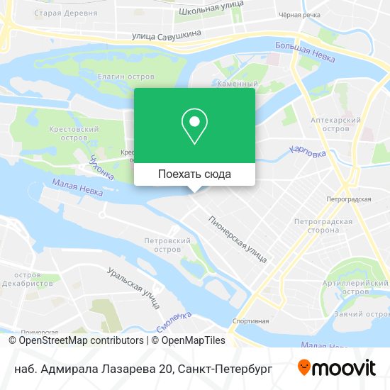 Карта наб. Адмирала Лазарева 20