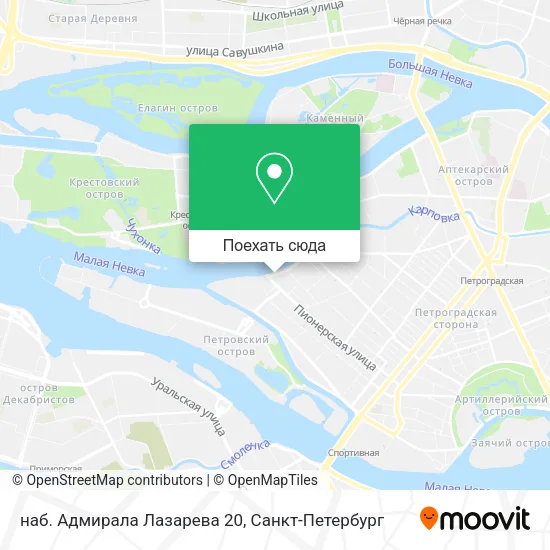 Карта наб. Адмирала Лазарева 20