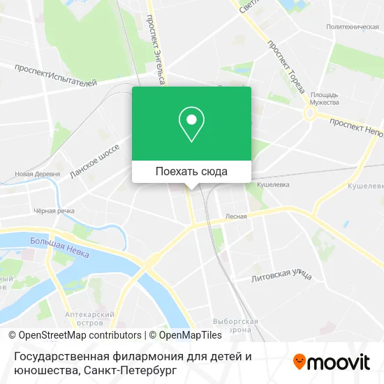 Карта Государственная филармония для детей и юношества
