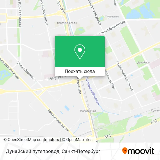 Карта Дунайский путепровод