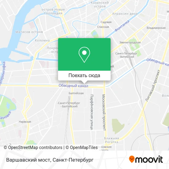 Карта Варшавский мост