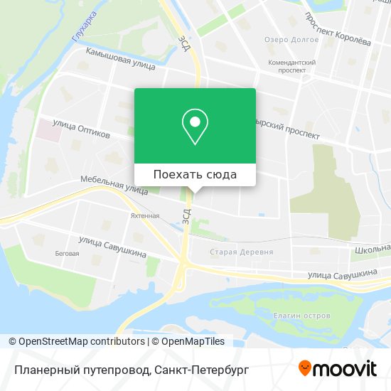 Карта Планерный путепровод