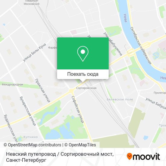 Карта Невский путепровод / Сортировочный мост