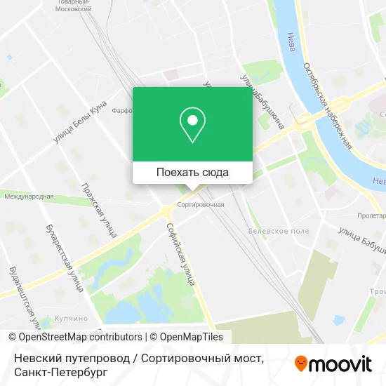 Карта Невский путепровод / Сортировочный мост