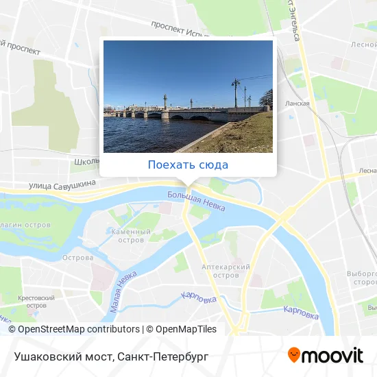 Карта Ушаковский мост