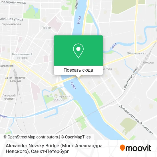Карта Alexander Nevsky Bridge (Мост Александра Невского)