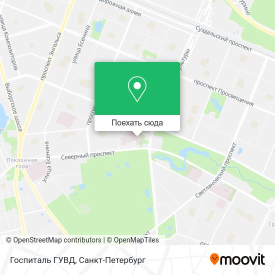 Карта Госпиталь ГУВД