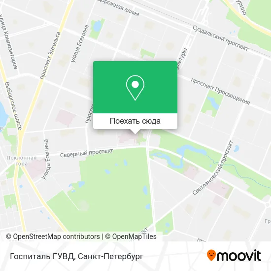 Карта Госпиталь ГУВД