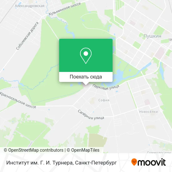 Карта Институт им. Г. И. Турнера