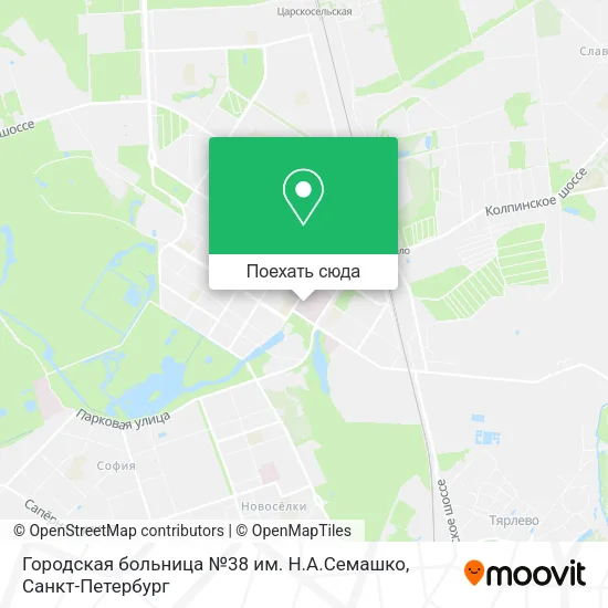 Карта Городская больница №38 им. Н.А.Семашко