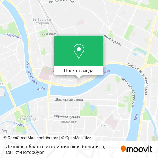 Карта Детская областная клиническая больница