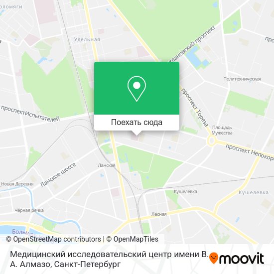 Карта Медицинский исследовательский центр имени В. А. Алмазо