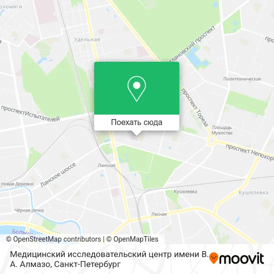 Карта Медицинский исследовательский центр имени В. А. Алмазо