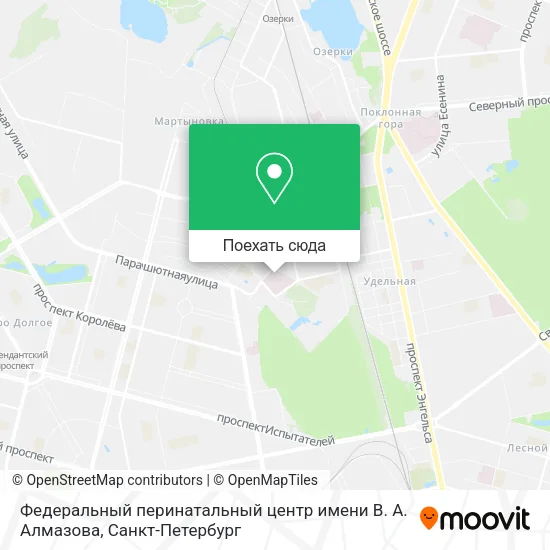 Карта Федеральный перинатальный центр имени В. А. Алмазова