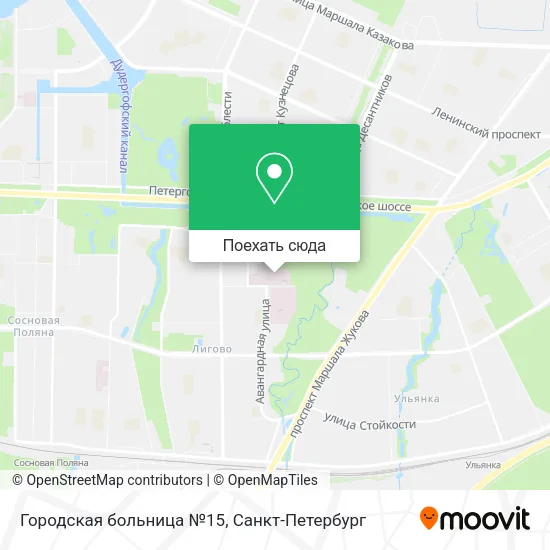 Карта Городская больница №15