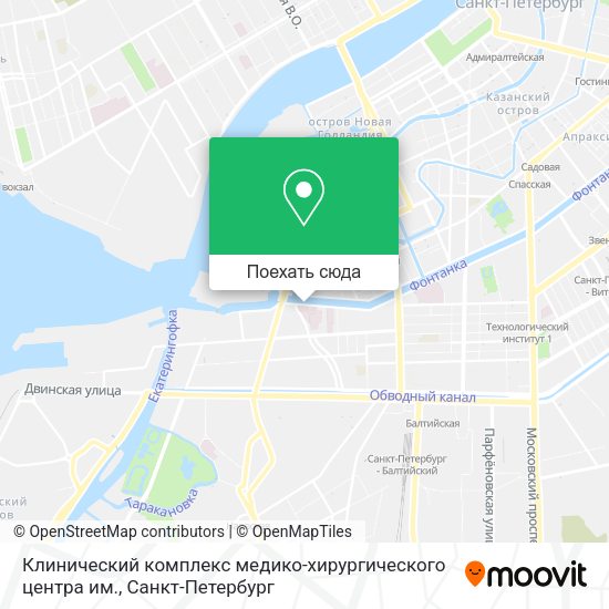 Карта Клинический комплекс медико-хирургического центра им.