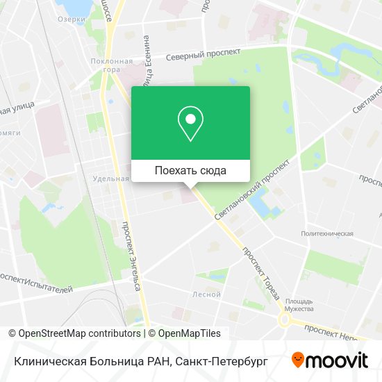 Карта Клиническая Больница РАН