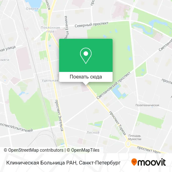 Карта Клиническая Больница РАН