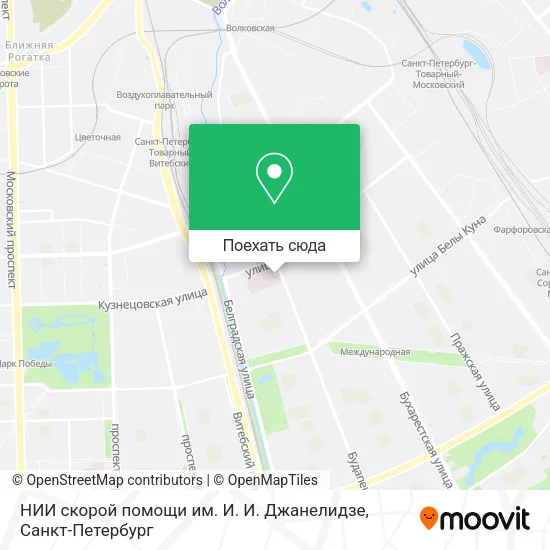 Карта НИИ скорой помощи им. И. И. Джанелидзе