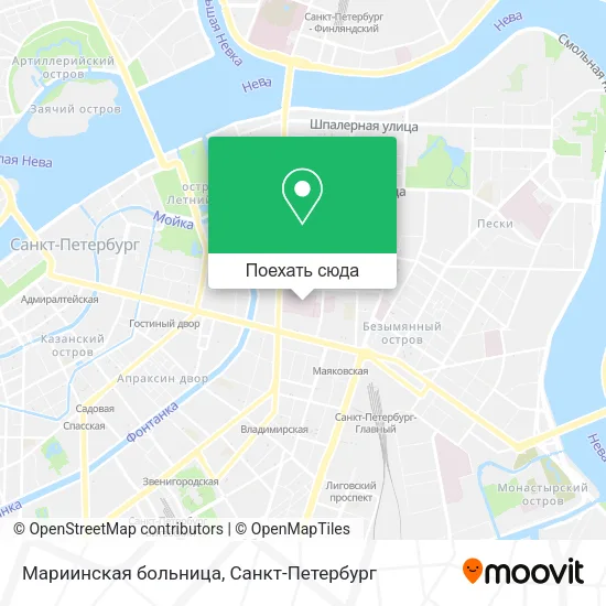 Карта Мариинская больница