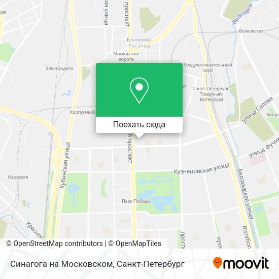 Карта Синагога на Московском