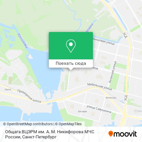 Карта Общага ВЦЭРМ им. А. М. Никифорова МЧС России