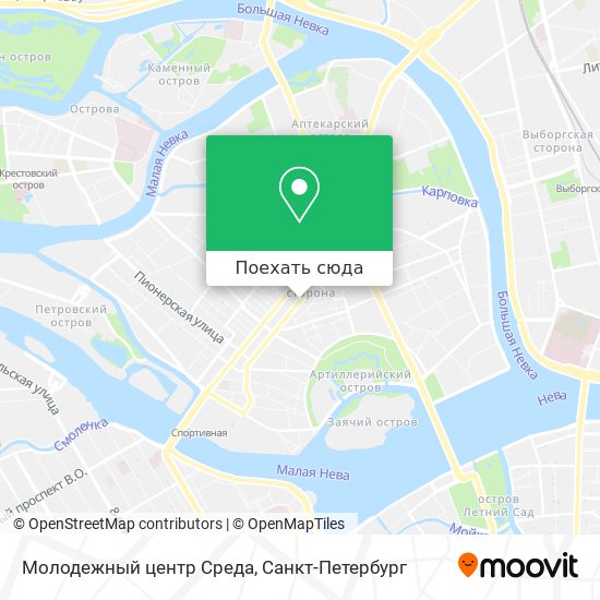 Карта Молодежный центр  Среда