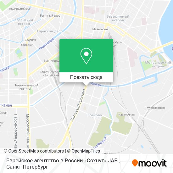 Карта Еврейское агентство в России «Сохнут» JAFI