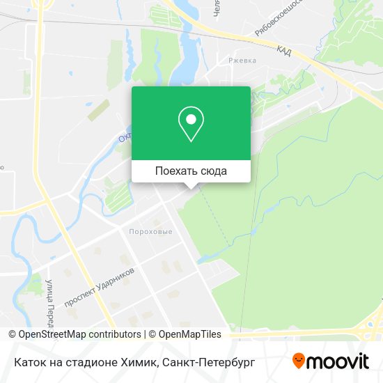 Карта Каток на стадионе  Химик