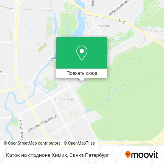 Карта Каток на стадионе  Химик