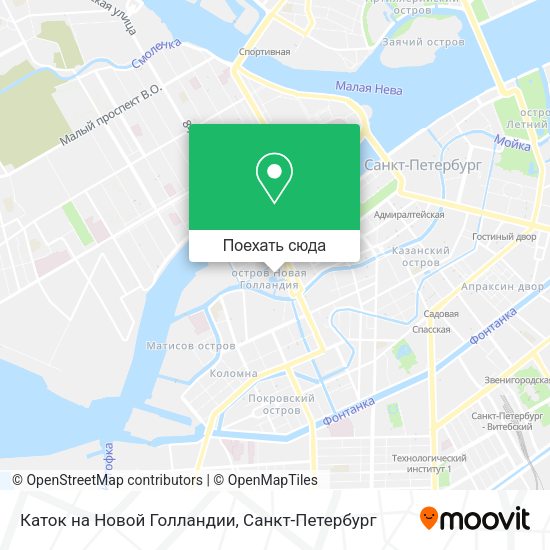 Карта Каток на Новой Голландии