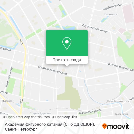 Карта Академия фигурного катания (СПб СДЮШОР)