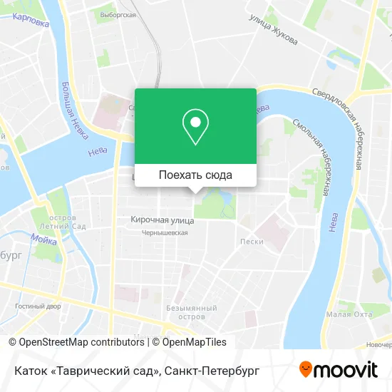 Карта Каток «Таврический сад»