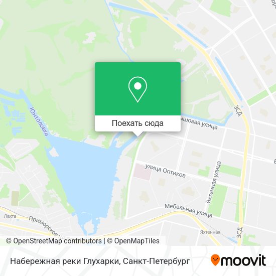 Карта Набережная реки Глухарки