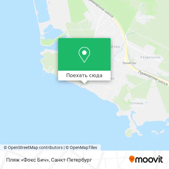 Карта Пляж «Фокс Бич»