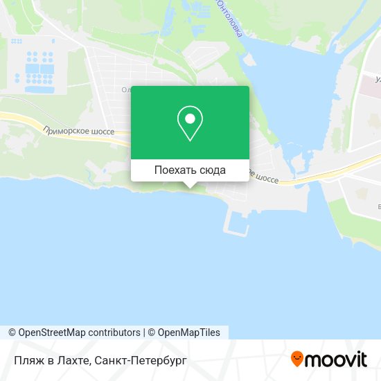 Карта Пляж в Лахте